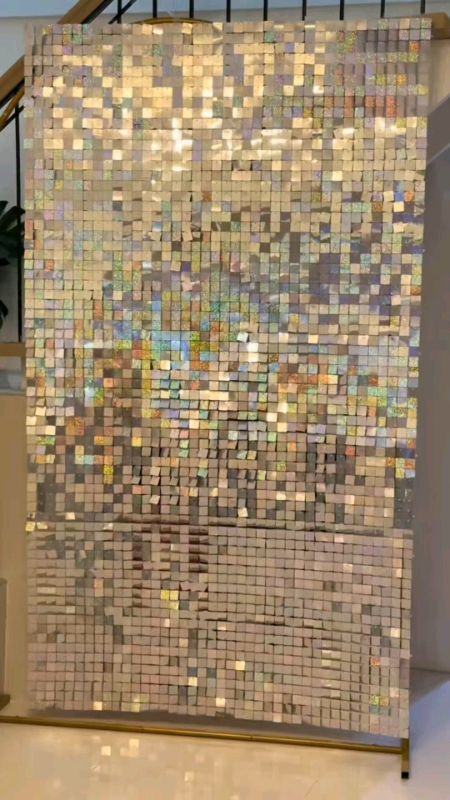2 Meters Length Square Foil Sequin Small Square #Backdrop Wedding Birthday Party  #MasMuraSaShopee #FreeCoinsInShopeeVideo #fyp #shopee