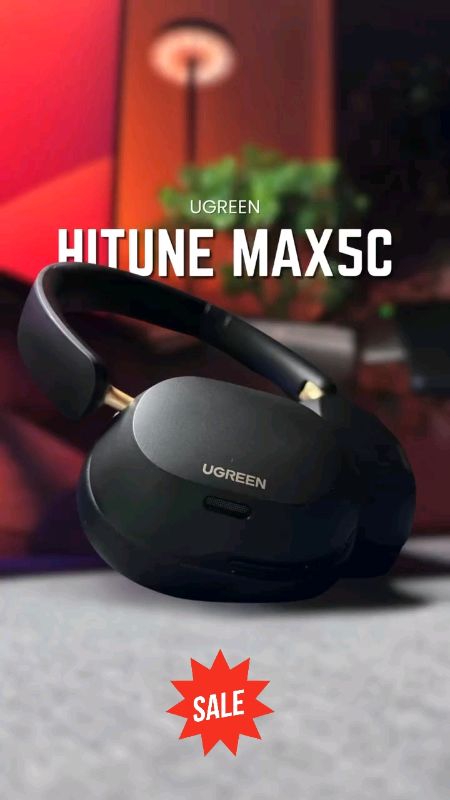 UGREEN ANC Bluetooth 5.4 Hi-Res 43dB Noise Canceling Earpods Bluetooth HiTune Max5c Wireless Headphones Headset Low Latency With Microphone Support Ca