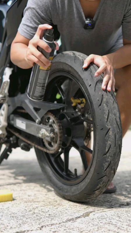 TIRE BLACK FOR MOTORCYCLE LONG LASTING SHINE #motorcycle #tireblack