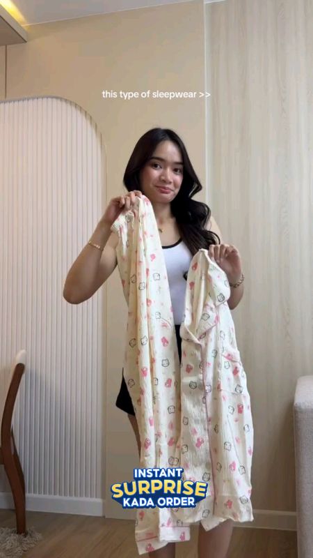 3in1 Short Sleeve Pajamas Set Sleepwear🥰💜#sleepwear#set#FreeCoinsInShopeeVideo#MasMuraSaShopee#fyp#viral#ctto#trending