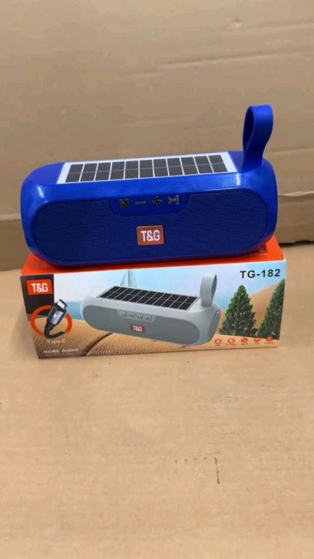 #Murasashoppee T&G TG-182 TWS Portable Wireless Hifi Dual Full Range Bass With SoLar Panel