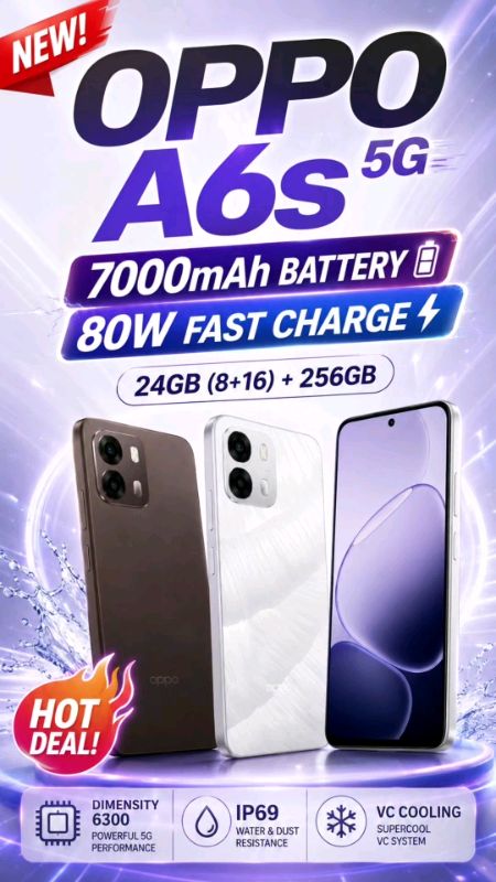 📱 OPPO A6s 5G 🔋 24GB RAM + 256GB & 7000mAh battery! ⚡ #NABudol #OPPO #A6s5G #5GPhone #budolfinds