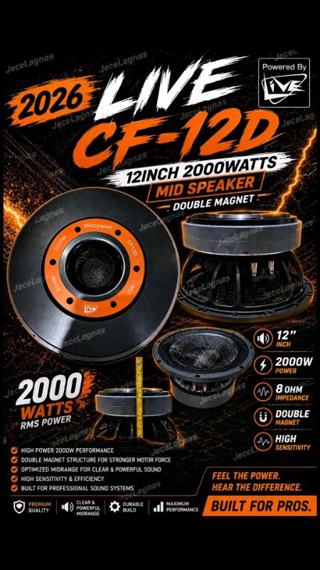 Check out 2026 Live CF-12D 12inch 2000watts MID Speaker Double Magnet #everyone #sale #sulitdeal #murasashopee #sulitdeal #speaker #dualmagnet #mid