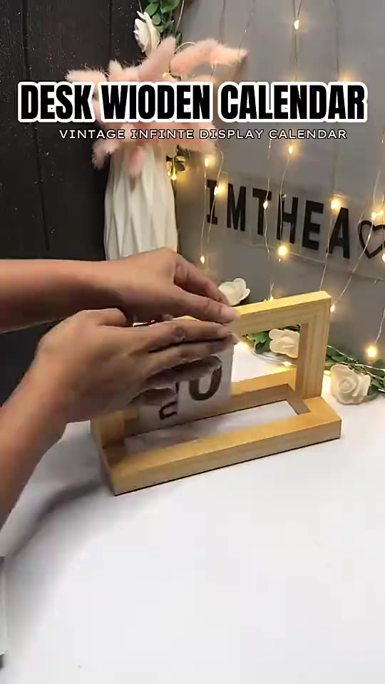 wooden calendar.