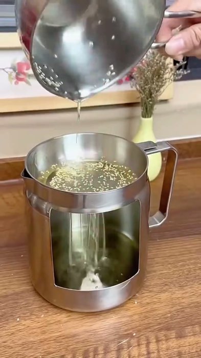 Check out #oilstrainer Stainless Steel #potcancontainer #potcontainer with #strainer  #storagejug #cod
