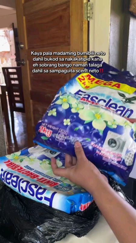 fasclean detergent #FreeCoinInshopee##ShopeePHPayDaySale  #WishlistMoSagotKo #HugotSaShopee ##MasMuraSaShopee