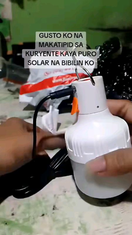 Rechargeable Bulb With Panel Outdoor Waterproof  For black-out l#MassMuraSaShopee #FreeCoinsInShopeeVideo #fyp #trending