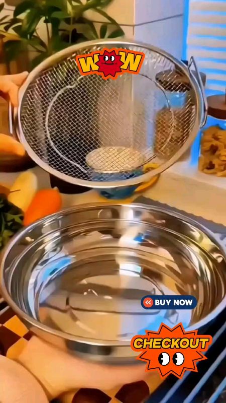 Oil Strainer Stainless Steel Thickened Frying Oil Filter #stainless #steel #filter #oil #strainer #MasMurasaShopee #FreeCoinsinShopeeVideo #fyp