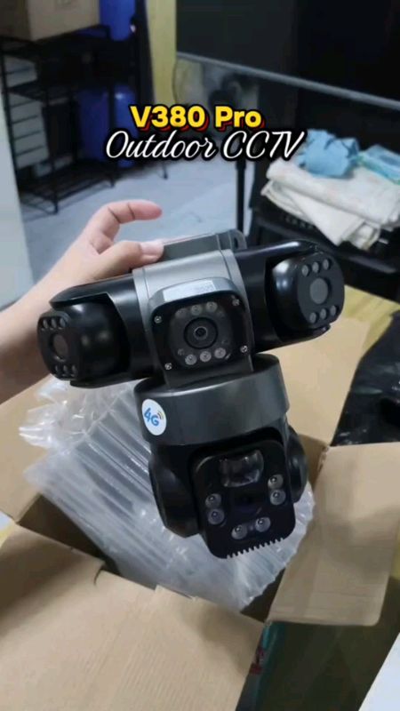 #4G SIM Three Lens CCTV Camera Outdoor 4K HD Three Screen View Auto Tracking #freecoinsinShopeeVideo #HugotsaShopee #MasMurasaShopee