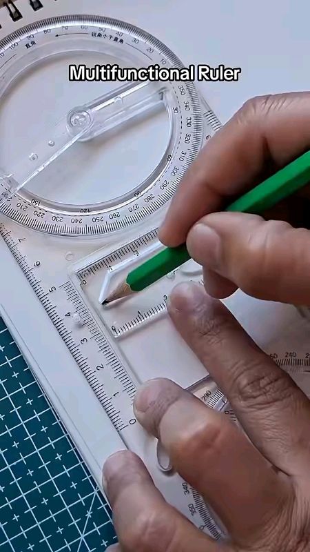 Transparent Multifunctional Mathematics Geometric Drawing Ruler for Angle Measurement Shapes   #ruler #geometricruler