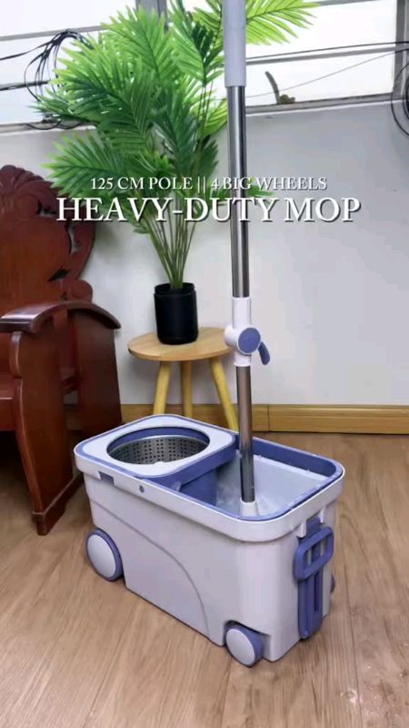 With Wheels Mop With Spinner Mop For Floor Cleaning Wet And Dry With Squeezer Tornado Heavy Duty Mop#highquality #highlightseveryone #veryafordable