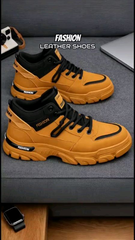 Men Shoes New 2024 British Fashion Boots Work Thick-soled Short Boots Hiking Casual Sport Anti-slip #Menshoes #fashionshoes #FreeCoinsInShopeeVideo