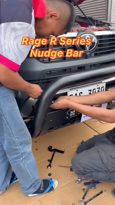 Rage R-Series Nudge Bar with LED Light for Ford Ranger and Raptor #caraccessories #ragerseries #nudgebar