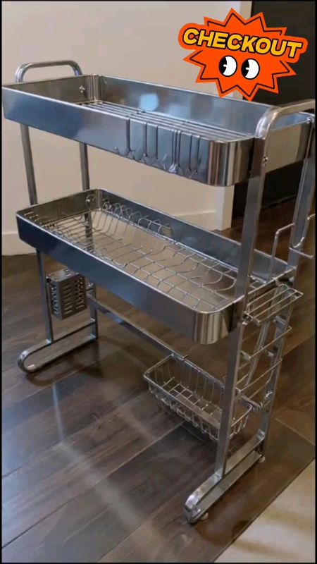 SimpleJoy Sink Dish Rack Stainless Steel Adjustable 62 to 102cm Anti Slip Suction Cups Plate Rack#freecoinssashopee #MasMuraSaShopee #trendingproduct