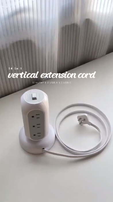 TESSAN Power Strip Vertical Extension Cord#tessan#extension#extensioncord#ShopeePHPaydaySale#MasMuraSaShopee#FreeCoinsInShopeeVideo#HugotSaShopee#sale