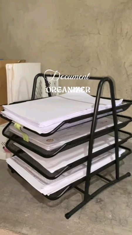 CLICK SHOPE 3/4/5 Layer Metal File Sliding Tray Desk File Organizer Multi-function Office Documents #FreeCoinsInShopeeVideo #MasMuraSaShopee