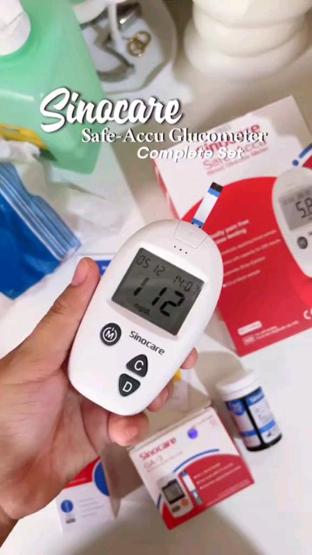 Sinocare Safe - Accu 50Kit Blood Glucose Meter Kit with 50pcs. Test Strips and 50pcs. Lancets #HugotSaShopee #MasMuraSaShopee
