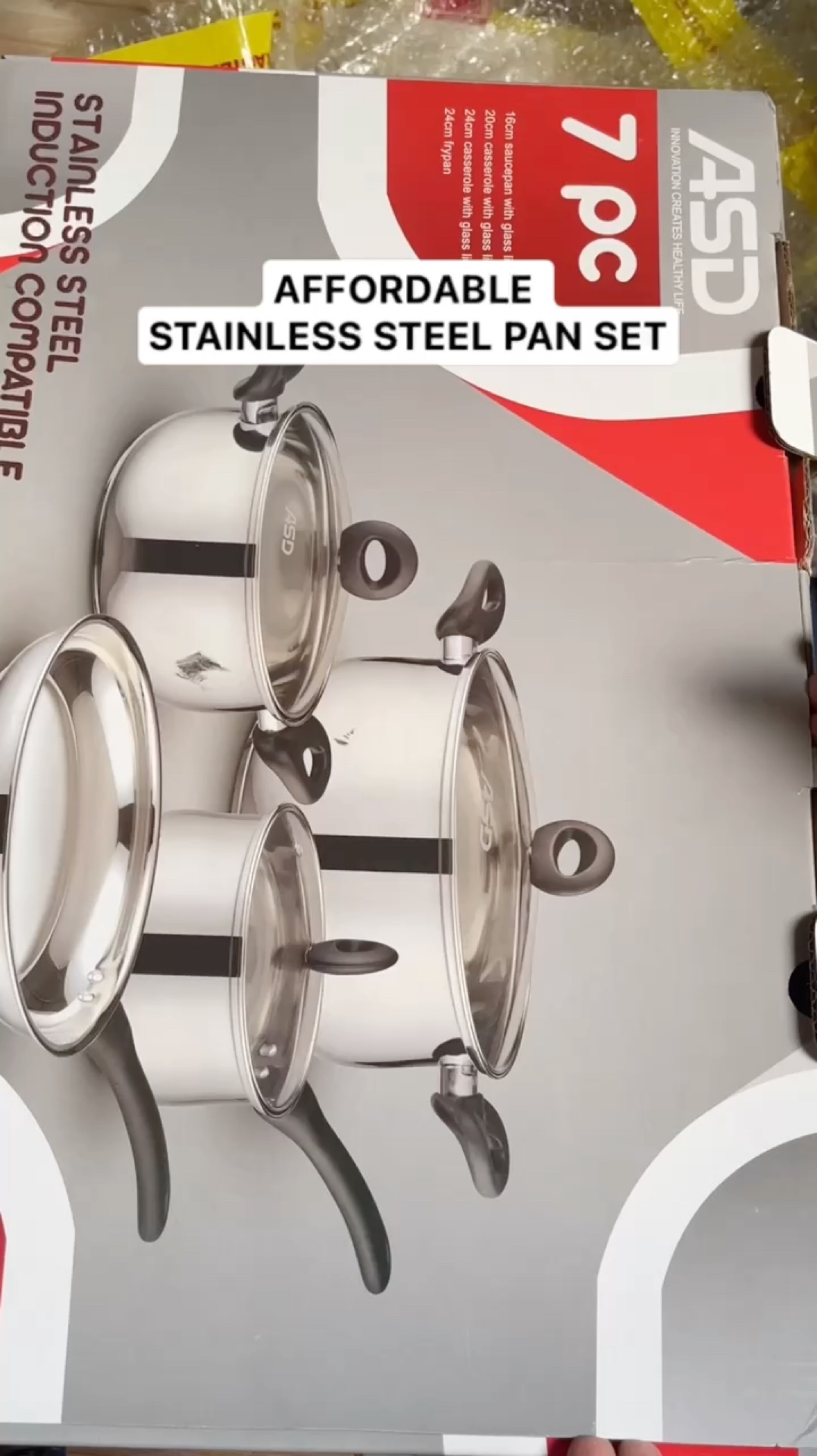 AFFORDABLE STAINLESS STEEL PAN SET #asdstainlesssteel #stainlesspanset #stainlesspan