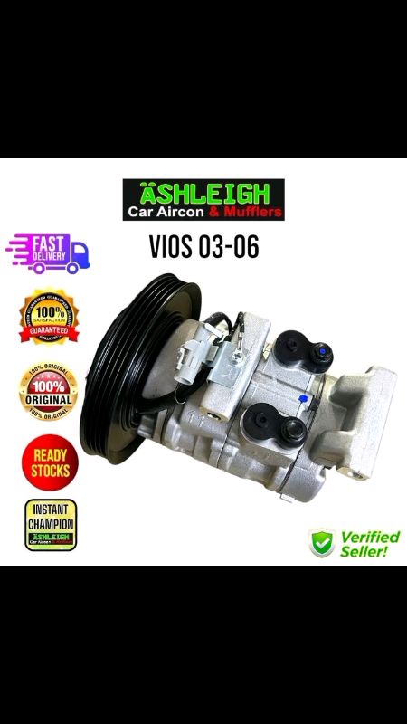 Toyota Vios 1st gen Compressor Car aircon parts #toyotavios#1stgen#car#ac#compressor#paydaysale#fyp