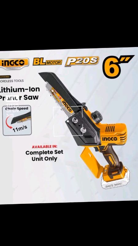 INGCO 6" 20V CORDLESS BRUSHLESS PRUNER SAW #INGCO #SAW #MASMURASASHOPEE
