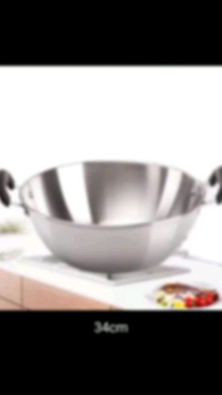 #StainlessSteelWokWithTwoHandle