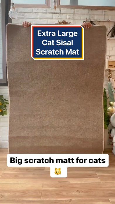 ￼Cat Sisal Scratch Mat / Cat Scratcher Mat #catscratcher #scratcher #catscratching #catsupplies #scratchboard #fyp #cats #MasMuraSaShopee #shopeeVideo