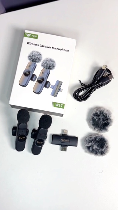 Dual Wireless Lavalier Mini Microphone #Wireless #lavalier #microphone #mic #vlogging #noisereduction #accessories #dualmic #affiliate #trending #fyp