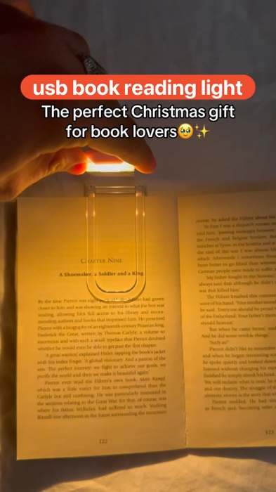 usb book reading light #readinglight #2025 #xtrachallenge #kshopfinds #bookworm #booklover