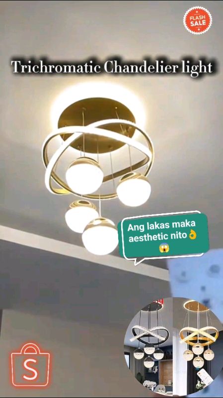 Modern chandelier light 🥹😱😍 #chandelierlight #modernceilinglight #MasMuraSaShopee #FreeCoinsInShopeeVideo #homeimprovement #homedecor #paydaysale