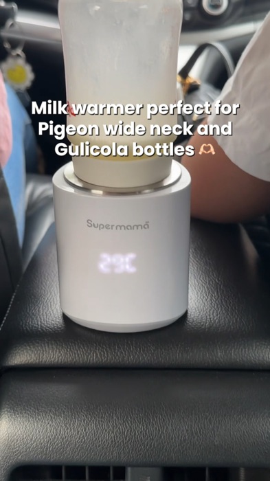 Supermama Lab Milk Warmer Set with 8 adapters | Portable & Wireless #supermama #milkwarmer #gulicola #pigeon
