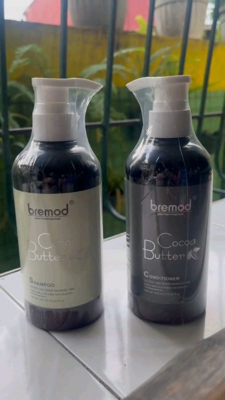 Bremod Cocoa Butter Shampoo and Conditioner #bremod #cocoabutter #shampoo #conditioner #fyp #FreeCoinsInShopeeVideo #MasMuraSaShopee