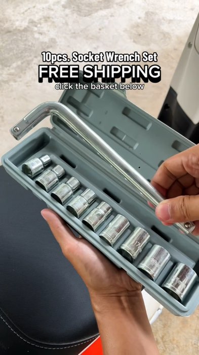 10PCS SOCKET WRENCH SET - MAY PANG DIY CHANGE OIL KA NA DI KA NA PUPUNTA SA SHOP #10pcs #motorcycle #bicycle #toolset #fyp #FreeCoinsInShopeeVideo