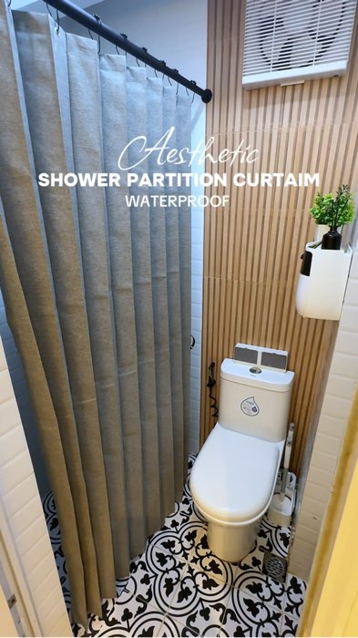 #showercurtain #showercurtainmakapal #bathroomcurtain #PartitionCurtain #curtain #waterproofshowercurtain