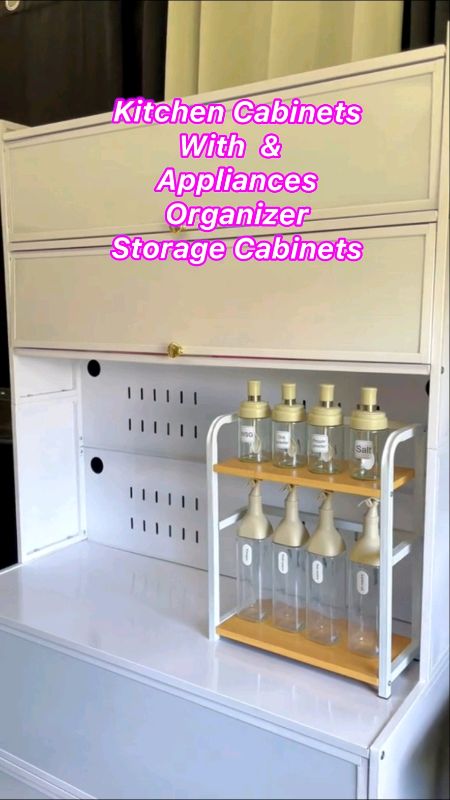 #kitchencabinets  With #pulloutdoors  & #wheeled #kitchenappliances #organizer  #storage #cabinets #MasMuraSaShopee