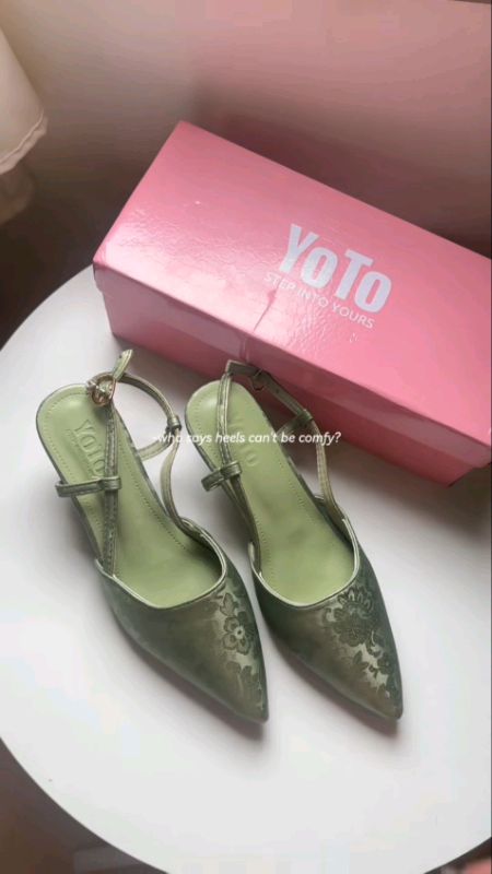 YOTO Luxury Stiletto Heels For Women Elegant Embroidery Print Pointed Toes Formal Sandals 7.5cm Heel #stiletto  #highheels #sandals #fyp #heels