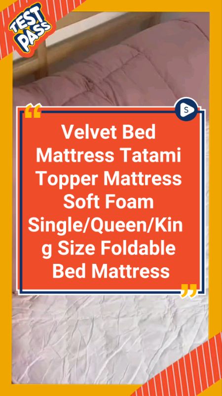 Velvet Bed Mattress Tatami Topper Mattress Soft Foam Single/Queen/King Size Foldable Bed Mattress#FreeCoinsInShopeeVideo #MasMuraSaShopee #recommended