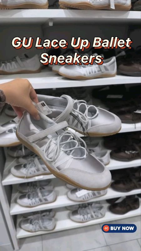 GU Lace Up Ballet Sneakers 💜 #gu #gushoes #gulaceupballet #ballet #balletshoes #laceupballet #balletsneakers #womenshoes #ladiesshoes #coquette