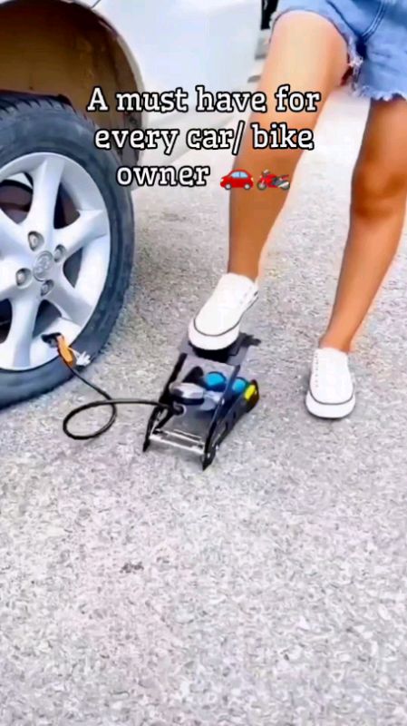 A must have gadget for every car and bike owner... #AirPump #FootPump #TireInflator #MasMuraSaShopee #PayDaySale #ShopeeFinds #1212 #CarGuy #Sale