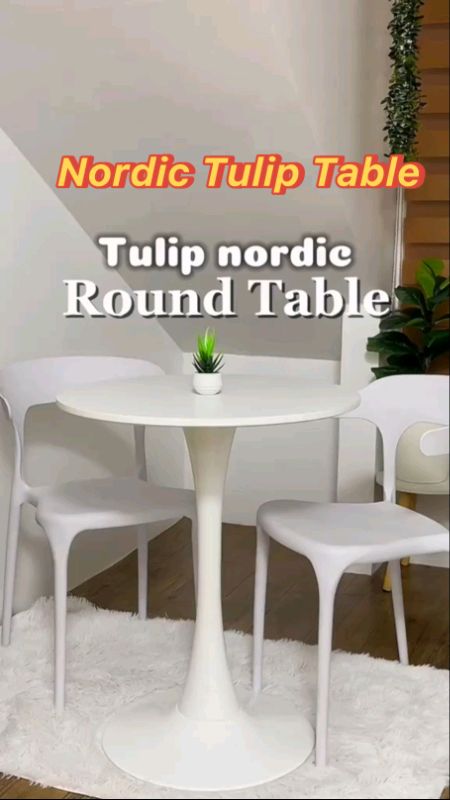 Nordic Table Round Table Coffee Table Dining Table Tulip Table #viral #fyp #trending #roundtable #tuliptable #MasMuraSaShopee #highquality