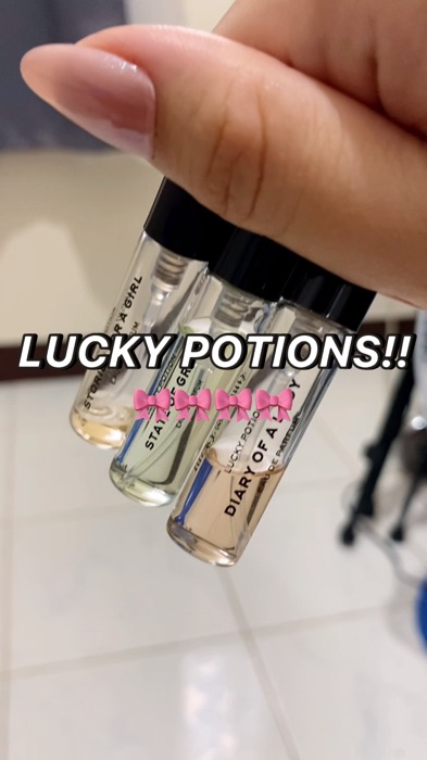 GET YOURS NOW!! 🎀 #luckybeauty #luckybeautyperfume #perfume #diaryofalady #stateofgrace #storiesofagirl #andreabrillantes #blythe #luckypotions