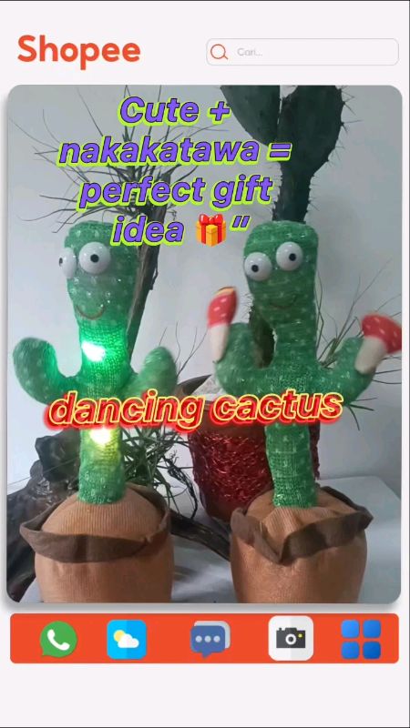 #DancingCactus #CactusToy #FunnyToy #shopeefinds  #CuteFinds #GiftIdea #KidsToy #EntertainmentToy #HomeVibes #GiftForAll
