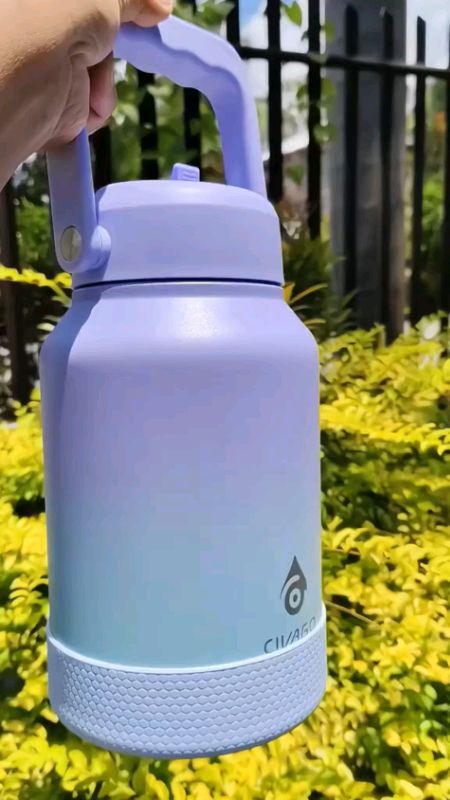CIVAGO（64oz）Wide Mouth with Sport Lid Vacuum Insulated Tumbler Hot And Cold Drinking Water Bottle #fyp #trending #chivago #vacuumsealed #waterbottle