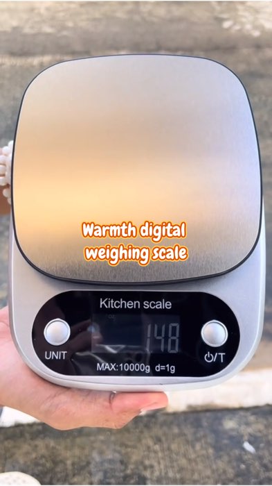 ￼Warmth digital weighing scale for food, portable Kitchen scale for calorie deficit small Auto Off #murasashopee