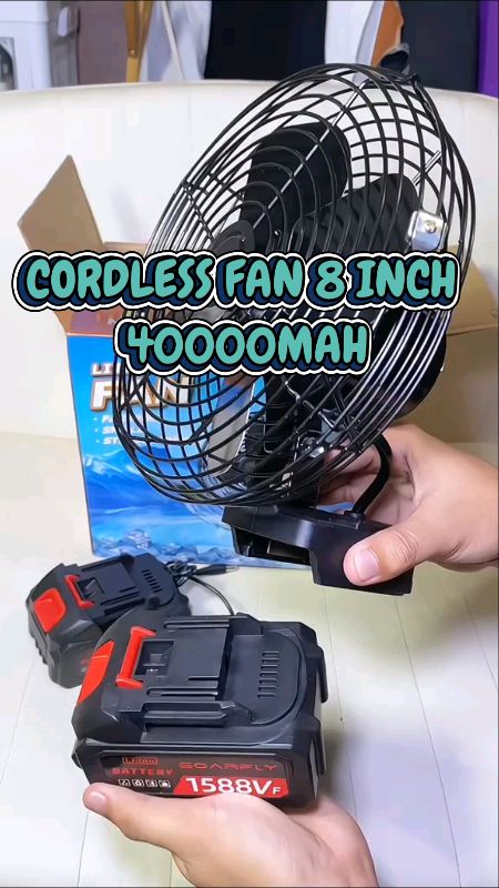 8 inch Lithium Battery Cordless Mini Electric Fan Rechargeable electricfan minifan fan rechargeablefan portablefan cordlesselectricfan cordless.