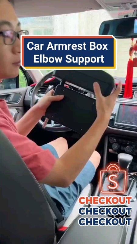 CAR ARMREST BOX ELBOW SUPPORT #cararmrestbox #elbowsupport #adjustable #Carcenterconsole #autoseat #gaporganizer #shopeepaydaysale #ShopeePHCommsXTRA