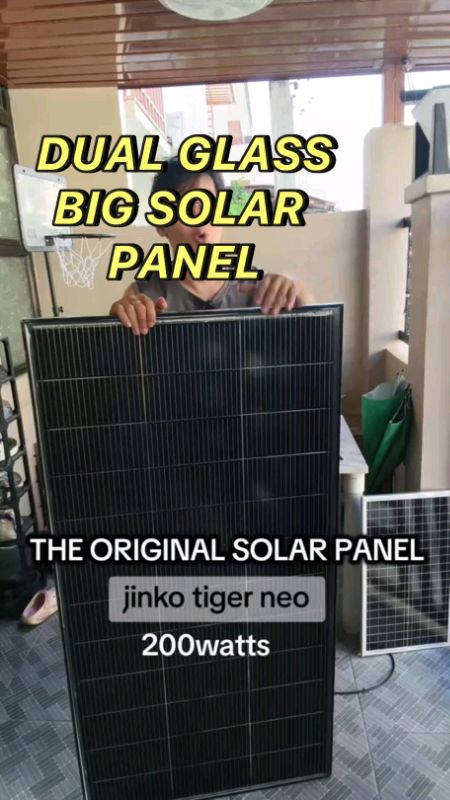 Monocrystalline DUAL GLASS Solar Panel #Bigsolarpanel #monocrystalline #solarpanel #fyp