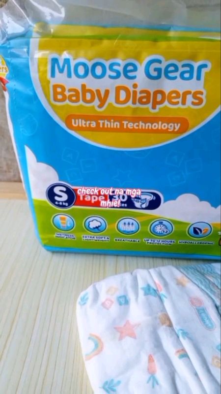 Moose Gear Baby Tape Diaper NEWBORN 30pcs Super Absorbent No Leaks (NEW & IMPROVED)#masmurasashoppee #shoppePhpay #shoppaydaysale #DitokanasaShoppe
