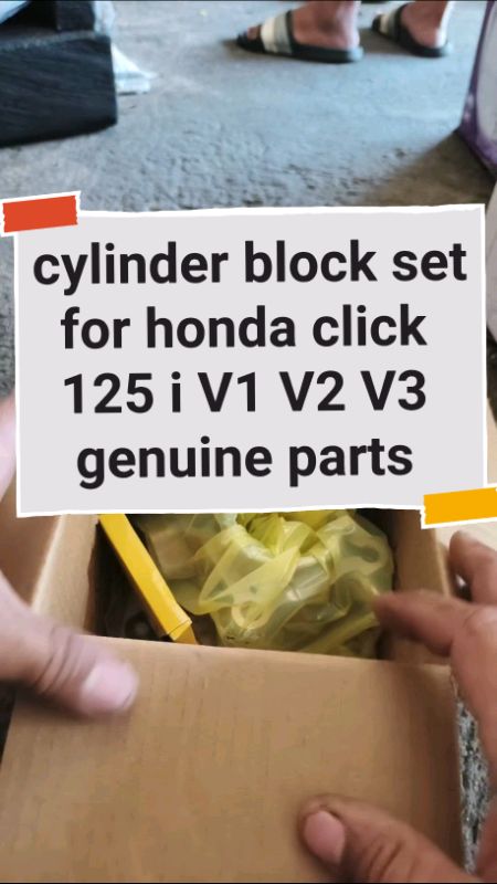 cylinder block set for honda click 125 i V1 V2 V3 genuine parts #motorcycle #fypp #Scooter #everyone #click #motor #fyp #shopeeshop #shopeecreator #