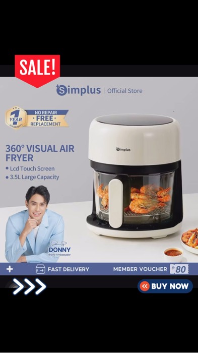 #simplus #glass #air #fryer #esthetic #minimalist #airfyer #mura #sulit #tipid #healthy #cooking #Kitchen #budol