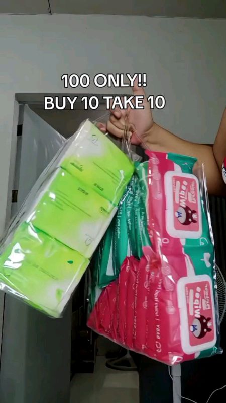 20 pcs Organic Green Tea Facial Tissue and Baby Wipes Bundle #tissuewipesbundle#babywipes#facialtissue